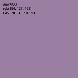 #9A7FA3 - Lavender Purple Color Image